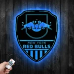 New York Red Bulls Metal Sign Fc Shield Shape 1