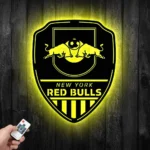 New York Red Bulls Metal Sign Fc Shield Shape 1