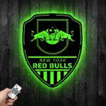 New York Red Bulls Metal Sign Fc Shield Shape 1