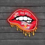 New York Red Bulls Neon Sign Fc Dripping Lips 1