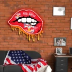 New York Red Bulls Neon Sign Fc Dripping Lips 1