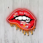 New York Red Bulls Neon Sign Fc Dripping Lips 1