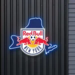 New York Red Bulls Neon Sign Fc New York State Map 1