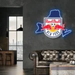 New York Red Bulls Neon Sign Fc New York State Map 1