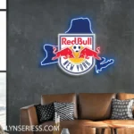 New York Red Bulls Neon Sign Fc New York State Map 1