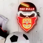 New York Red Bulls Neon Sign Fc Skull 1