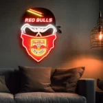 New York Red Bulls Neon Sign Fc Skull 1
