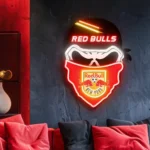 New York Red Bulls Neon Sign Fc Skull 1