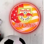 New York Red Bulls Neon Sign Fc Us Flag Acrylic 1
