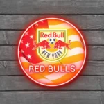 New York Red Bulls Neon Sign Fc Us Flag Acrylic 1