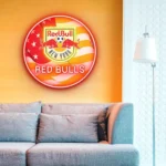 New York Red Bulls Neon Sign Fc Us Flag Acrylic 1