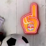 New York Red Bulls Neon Sign Mls Fc Foam Finger 1