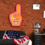 New York Red Bulls Neon Sign Mls Fc Foam Finger 1