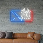 New York Yankees Neon Sign Mlb Logo 1