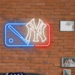 New York Yankees Neon Sign Mlb Logo 1