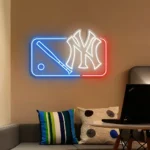 New York Yankees Neon Sign Mlb Logo 1