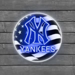 New York Yankees Neon Sign Us Flag Acrylic 1