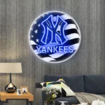 New York Yankees Neon Sign Us Flag Acrylic 1