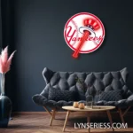 New York Yankees Neon Sign Yankees Ball Bat 1