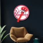 New York Yankees Neon Sign Yankees Ball Bat 1