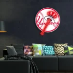 New York Yankees Neon Sign Yankees Ball Bat 1