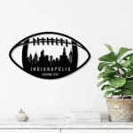 Nfl Metal Sign Custom Indianapolis Skyline Us Football 1