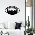 Nfl Metal Sign Custom Indianapolis Skyline Us Football 1