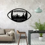 Nfl Metal Sign Custom Indianapolis Skyline Us Football 1