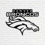 Nfl Metal Sign Denver Bronco Logo 1