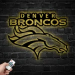 Nfl Metal Sign Denver Bronco Logo 1