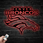 Nfl Metal Sign Denver Bronco Logo 1