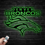 Nfl Metal Sign Denver Bronco Logo 1