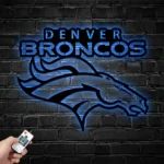 Nfl Metal Sign Denver Bronco Logo 1