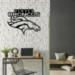 Nfl Metal Sign Denver Bronco Logo 1