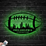 Nfl Metal Sign Philadelphia Skyline American Tackle Football 1