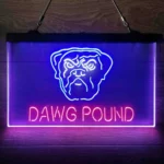 Nfl Neon Sign Detailed Dawg Pound Cleveland 3 Color 1