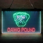 Nfl Neon Sign Detailed Dawg Pound Cleveland 3 Color 1