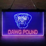 Nfl Neon Sign Detailed Dawg Pound Cleveland 3 Color 1
