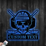 Nhl Metal Sign Puck Sport Goalie Skull 1