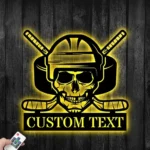 Nhl Metal Sign Puck Sport Goalie Skull 1