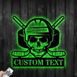 Nhl Metal Sign Puck Sport Goalie Skull 1