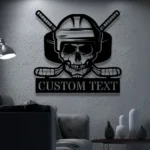 Nhl Metal Sign Puck Sport Goalie Skull 1