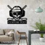 Nhl Metal Sign Puck Sport Goalie Skull 1