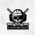 Nhl Metal Sign Puck Sport Goalie Skull 1