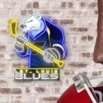 Nhl Neon Sign St Louis Blue Mascot Mascot Acrylic Artwork 1