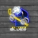 Nhl Neon Sign St Louis Blue Mascot Mascot Acrylic Artwork 1