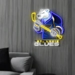 Nhl Neon Sign St Louis Blue Mascot Mascot Acrylic Artwork 1