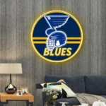 Nhl Neon Sign St Louis Blues Nhl Helmet Acrylic 1