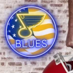 Nhl Neon Sign St Louis Blues Us Flag Acrylic 1