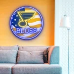 Nhl Neon Sign St Louis Blues Us Flag Acrylic 1
